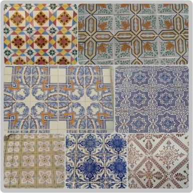 Collage of azulejos